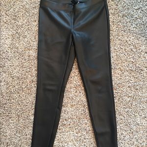 Express Black Leather Leggings